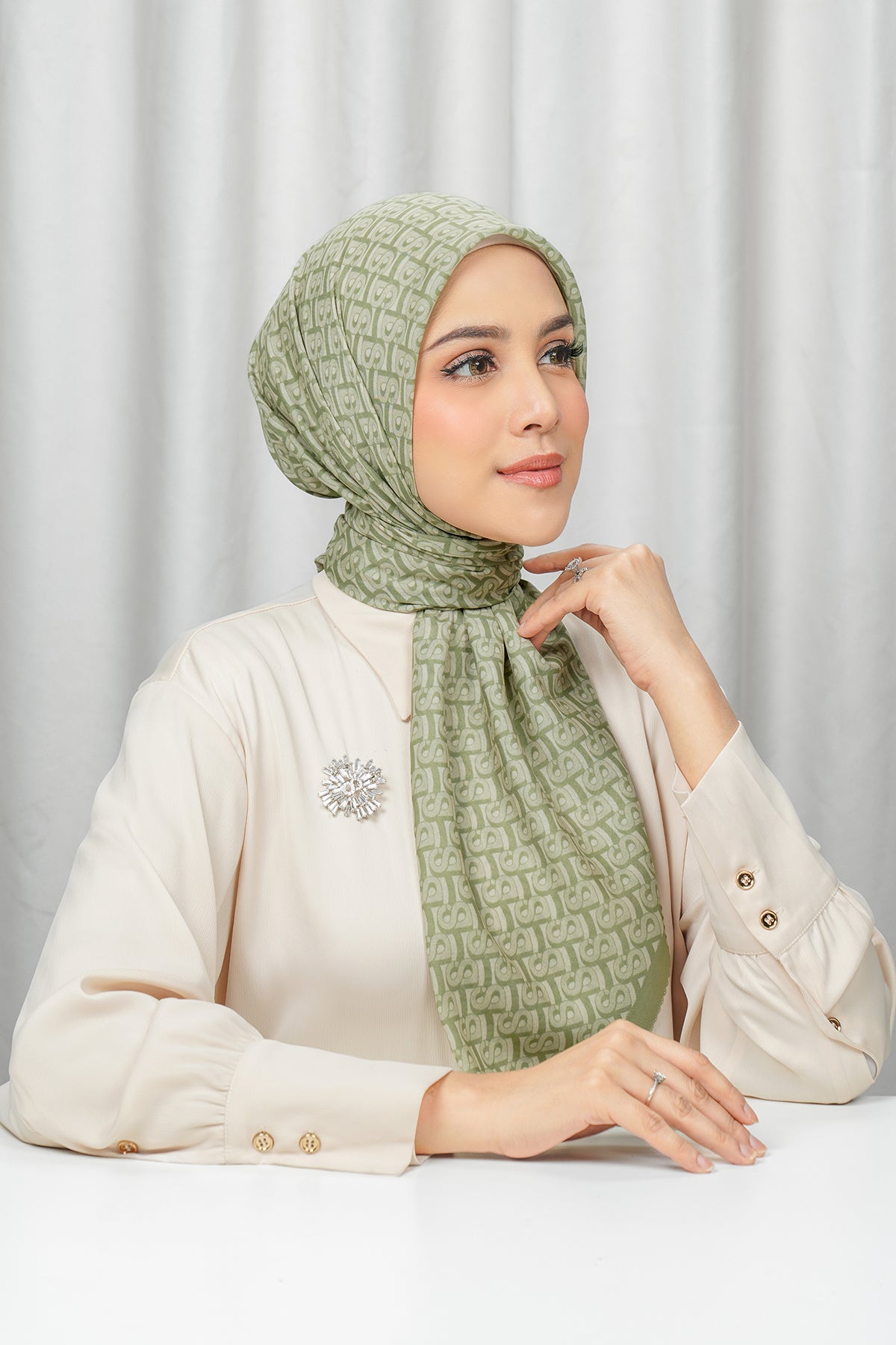 Bimu Voile Square - Green Juice