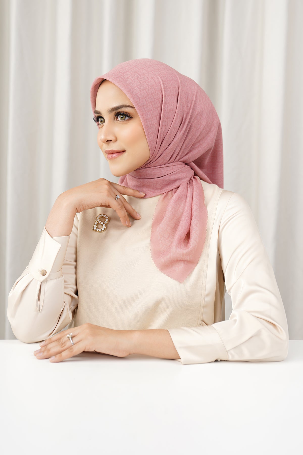 Bimu Voile Square - Old Rose