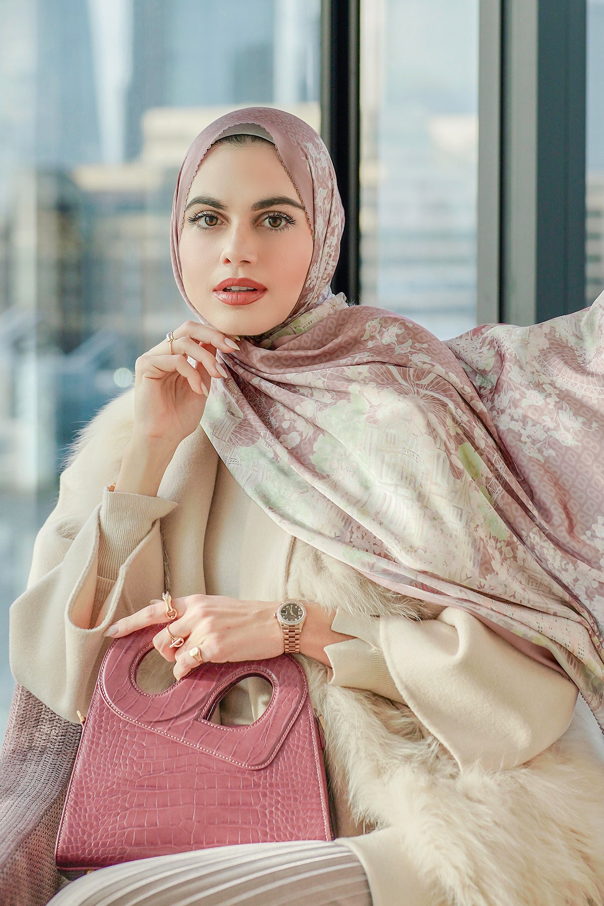 British 2 Satin Shawl - The Lady