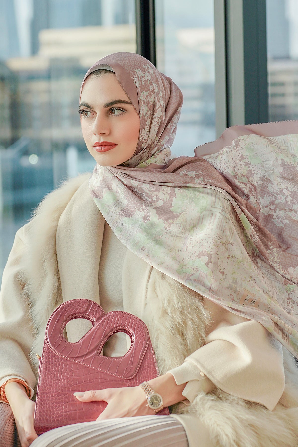 British 2 Satin Shawl - The Lady