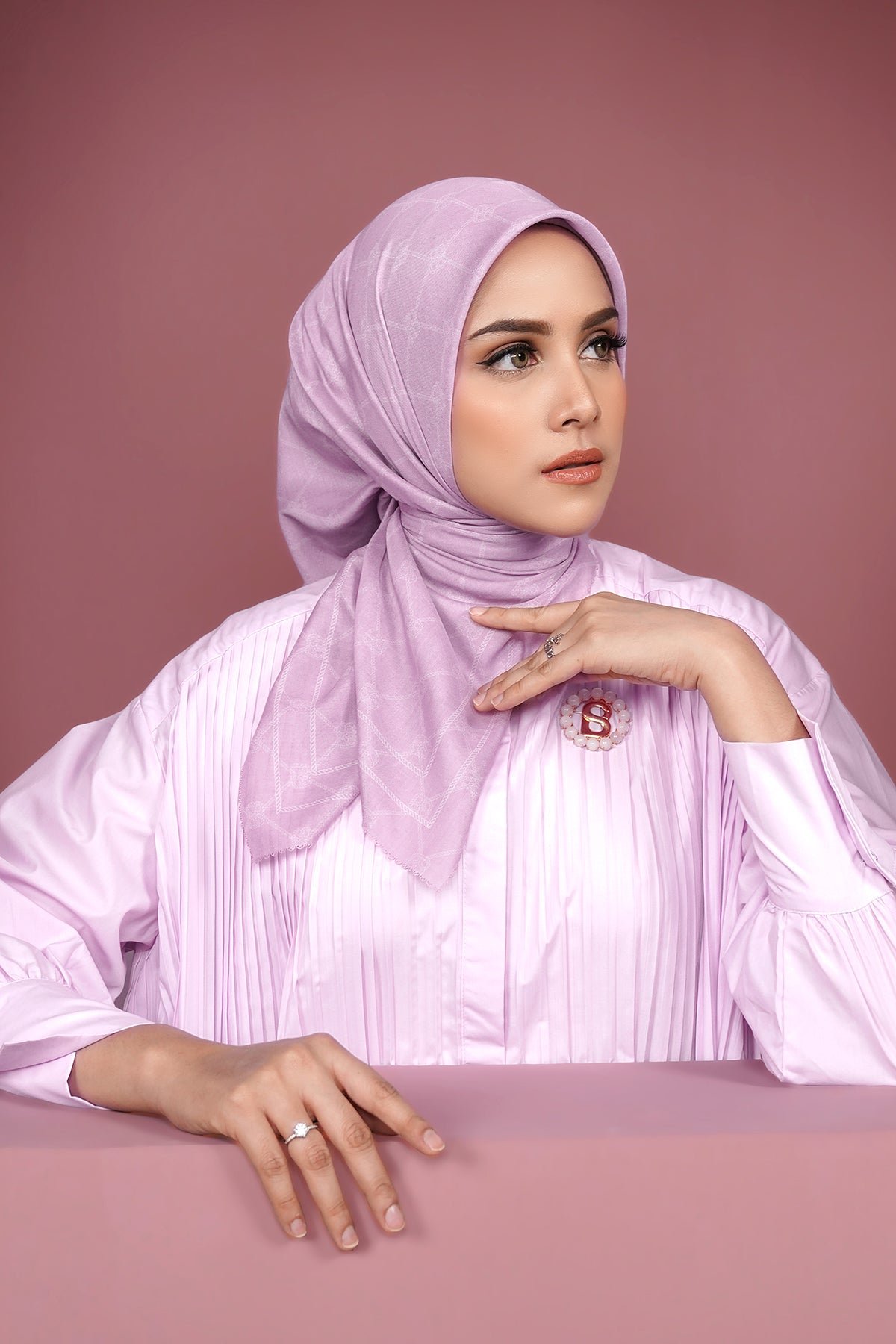 Decorda Voile Square - Mauve Shadow