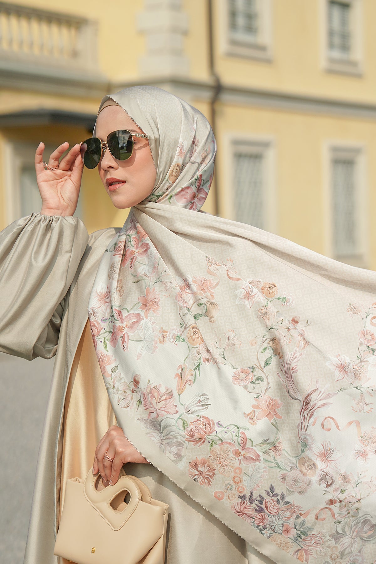 Farra Satin Shawl - Dandelion