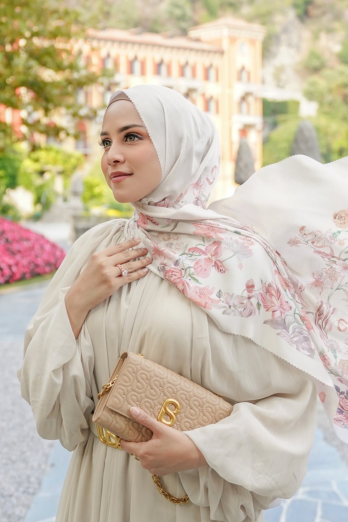 Farra Satin Shawl - Lily