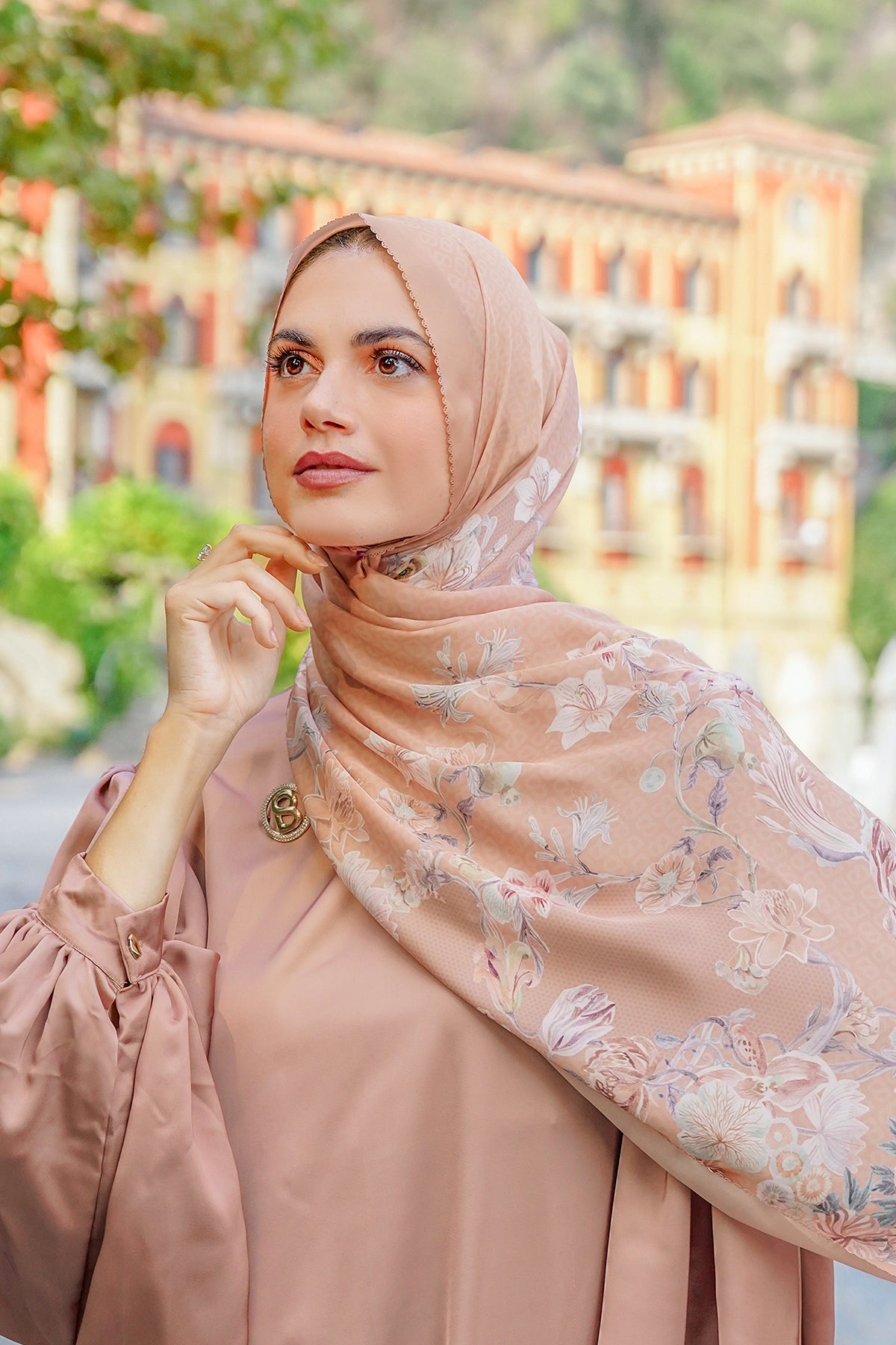 Farra Satin Shawl - Marigold