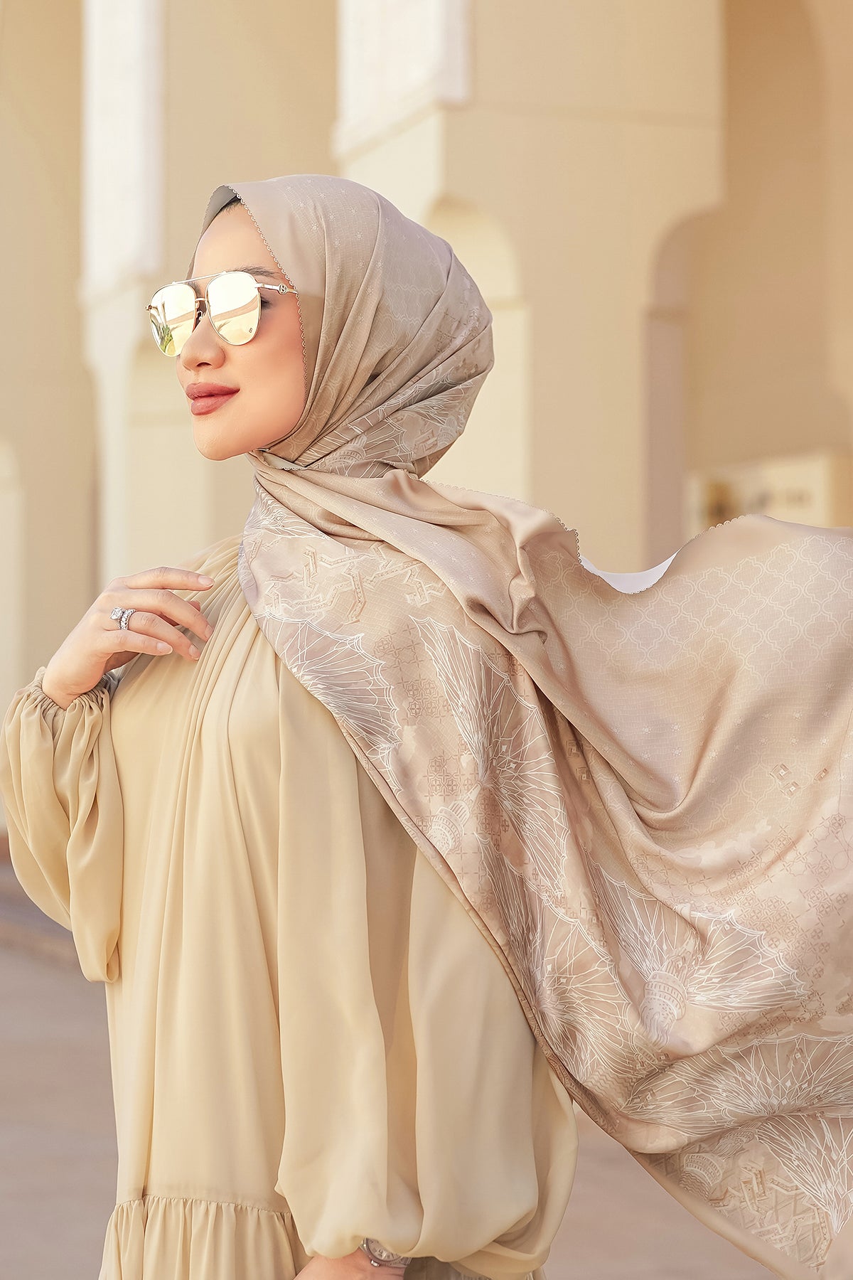 Medina 2 Satin Shawl - Generous