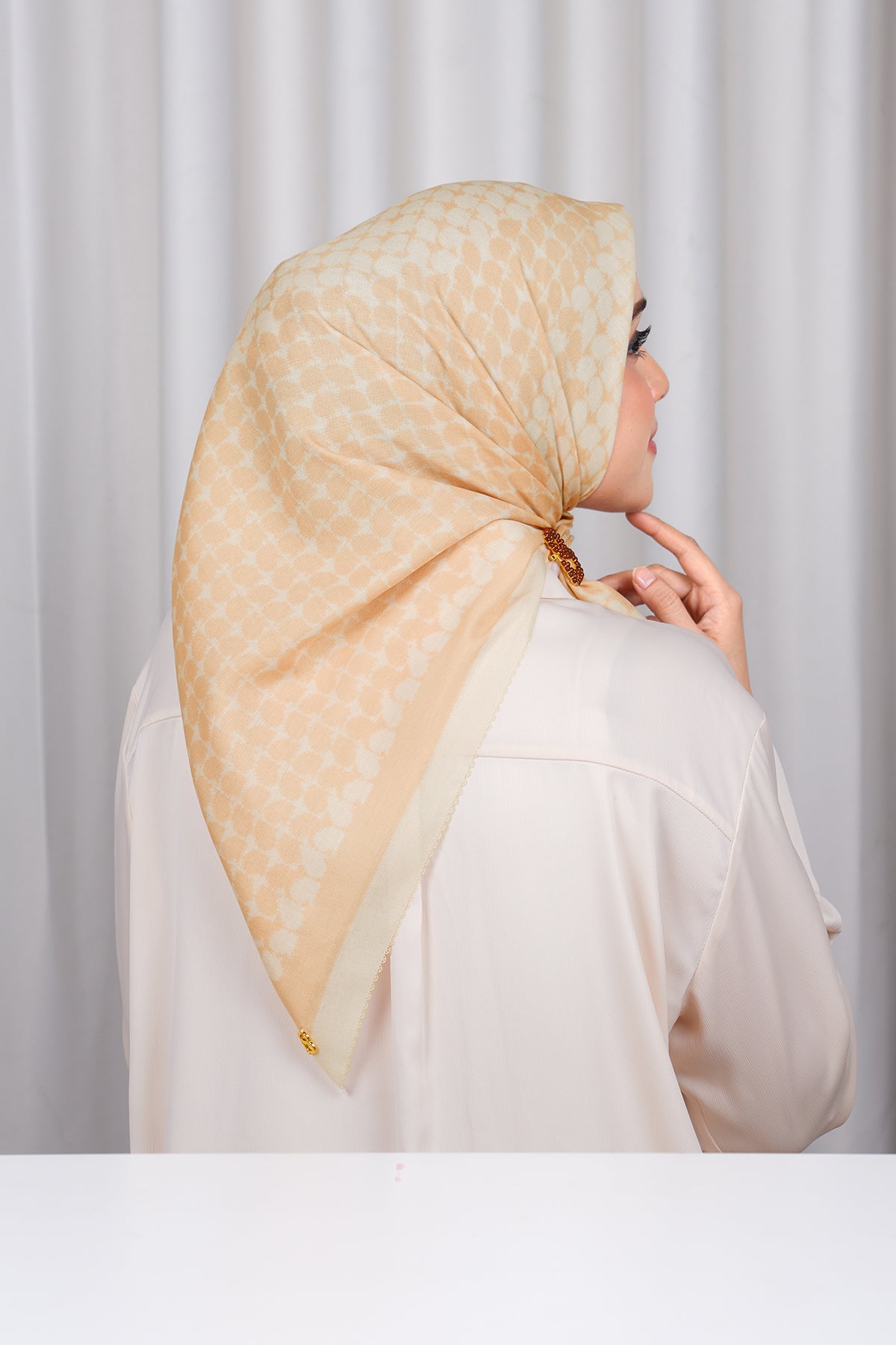 Mirarina Voile Square - Peach Fuzz