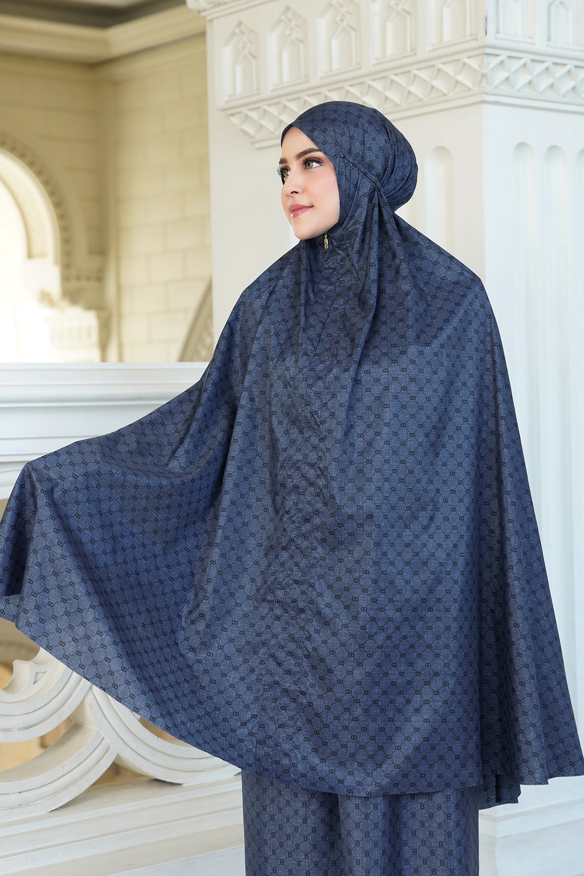 Monogram Mini Capsule Prayer Robe - Navy