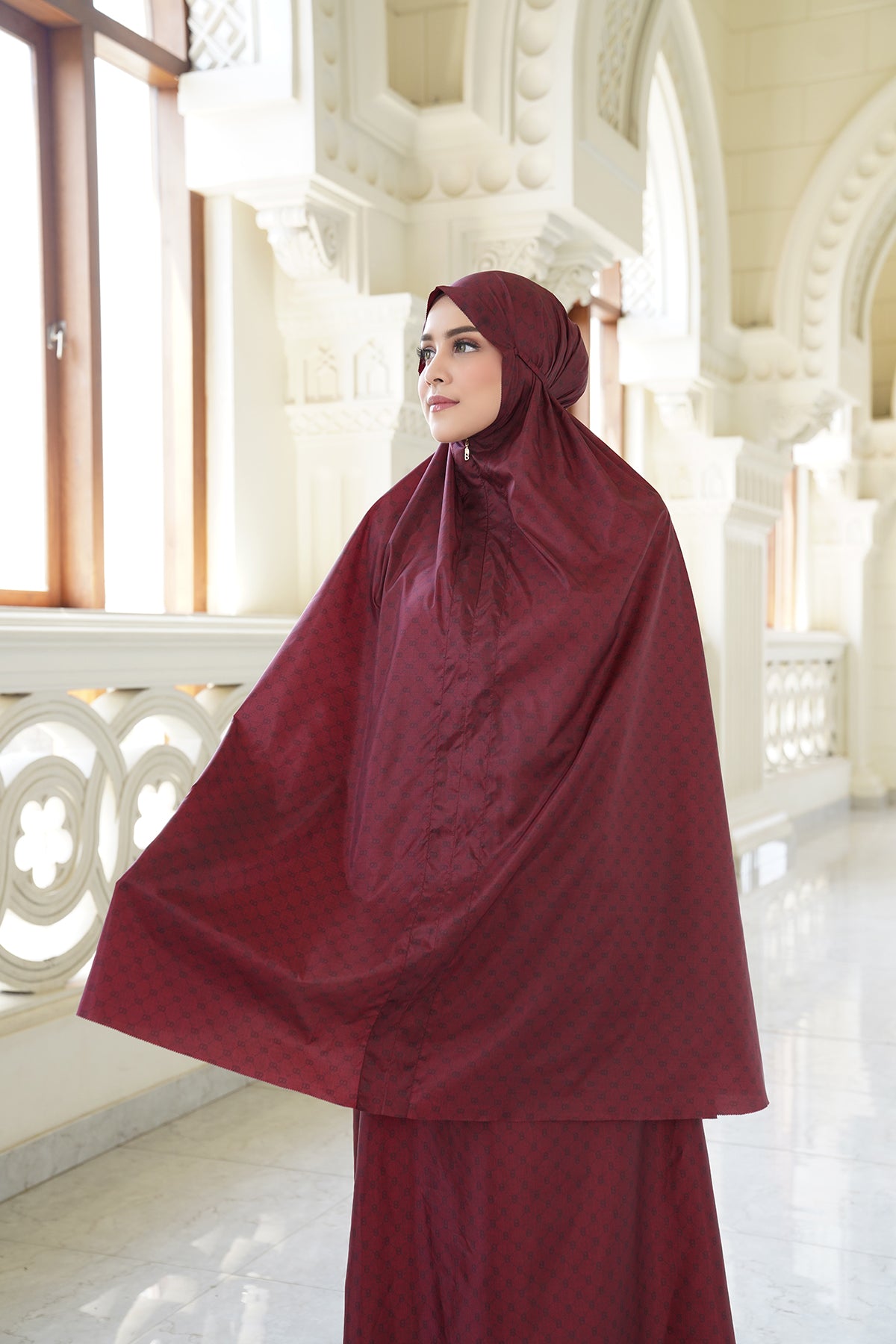Monogram Mini Capsule Prayer Robe - Red