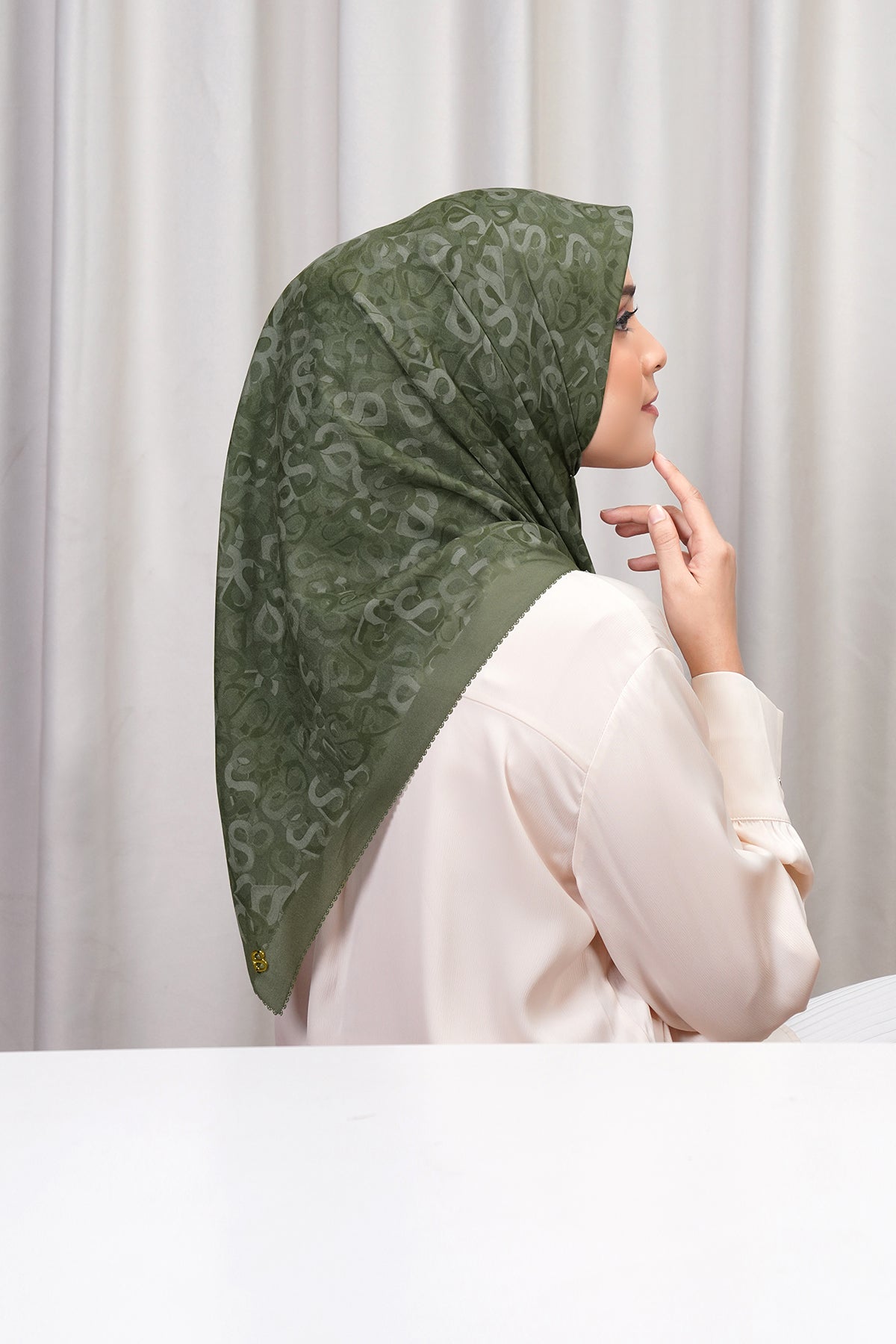 Samla Voile Kare - Capulet Zeytin