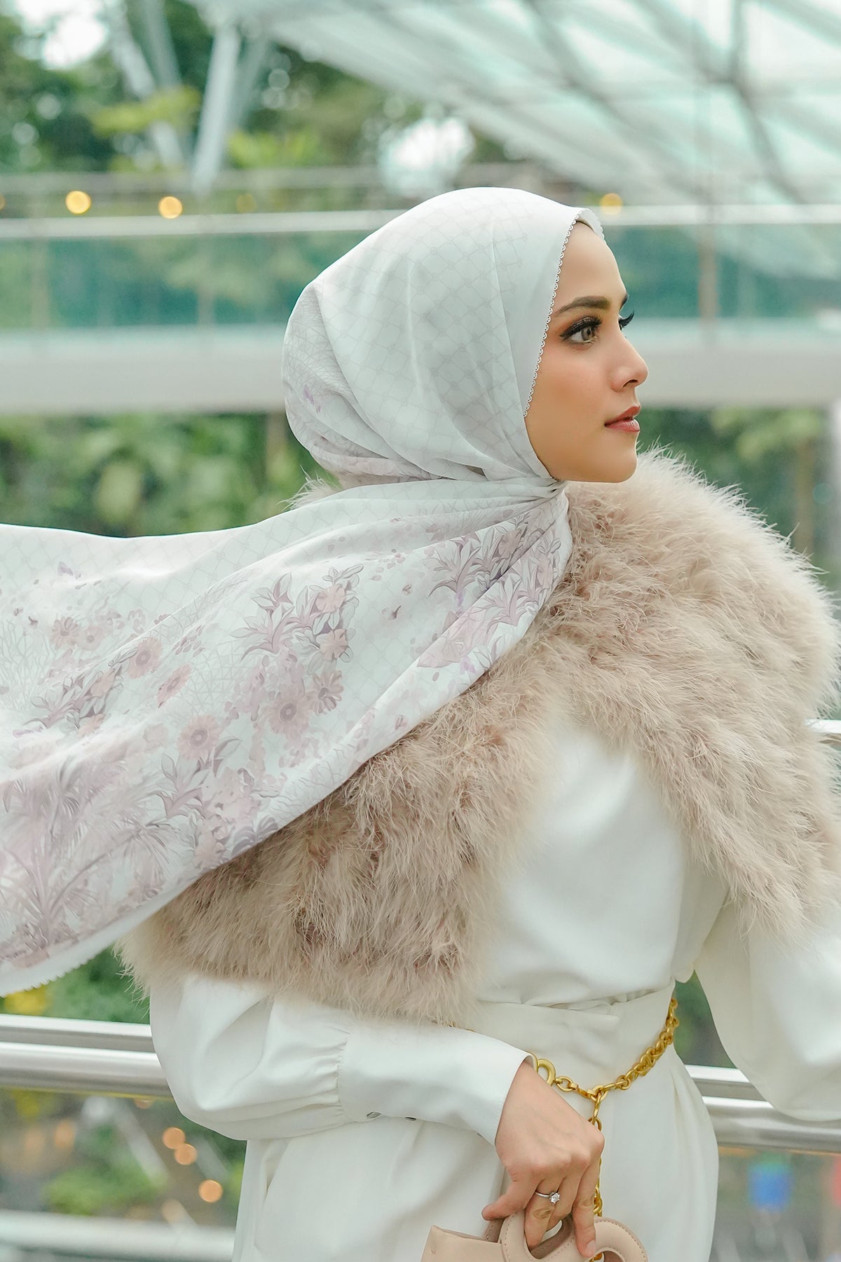 Singapur Saten Şal - Merlion