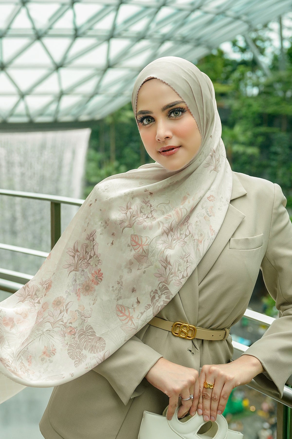 Singapur Saten Şal - Gökdelen