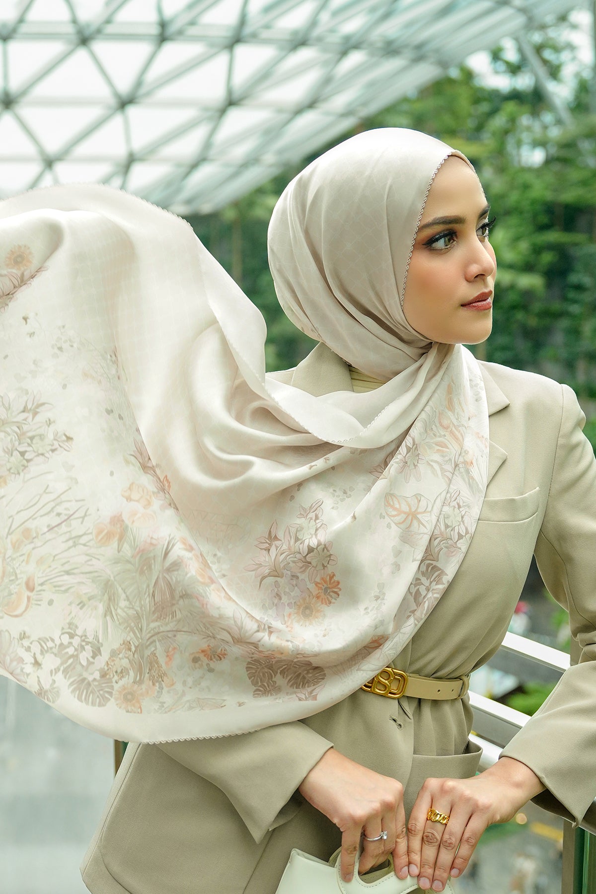 Singapur Saten Şal - Gökdelen