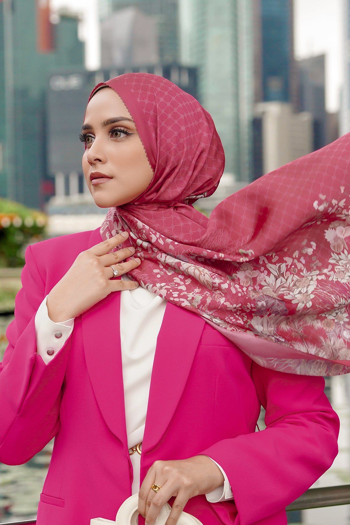 Singapur Saten Şal - Tropikal