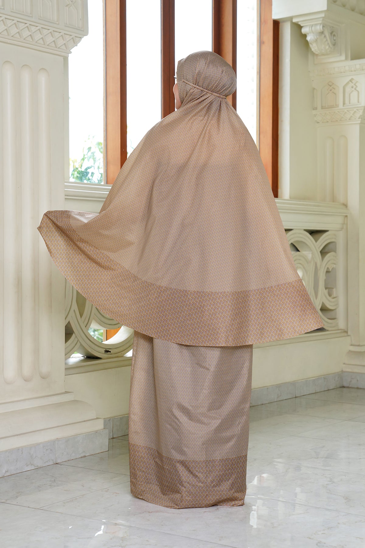 Tapis de Fleur Kapsül Namaz Sabahlığı - Bej