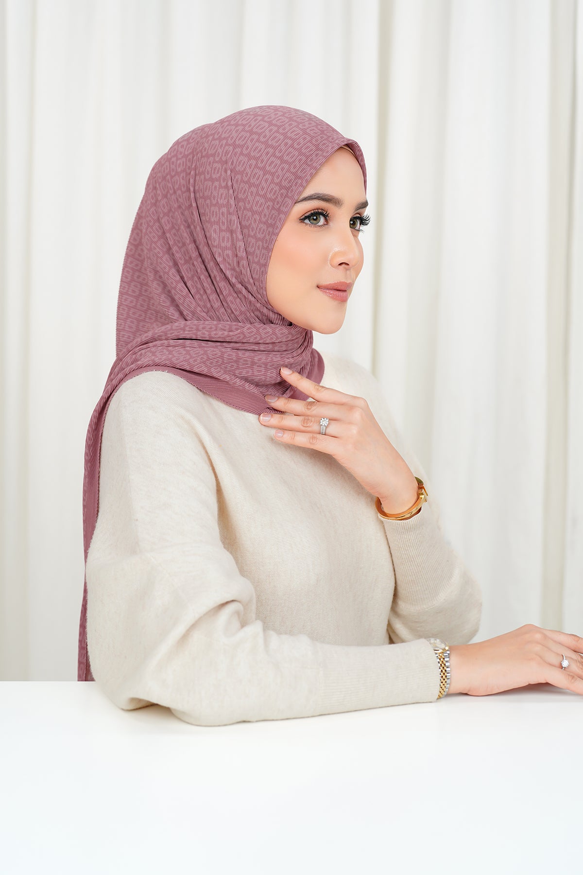 Tapis Pleated Square - Ash Rose