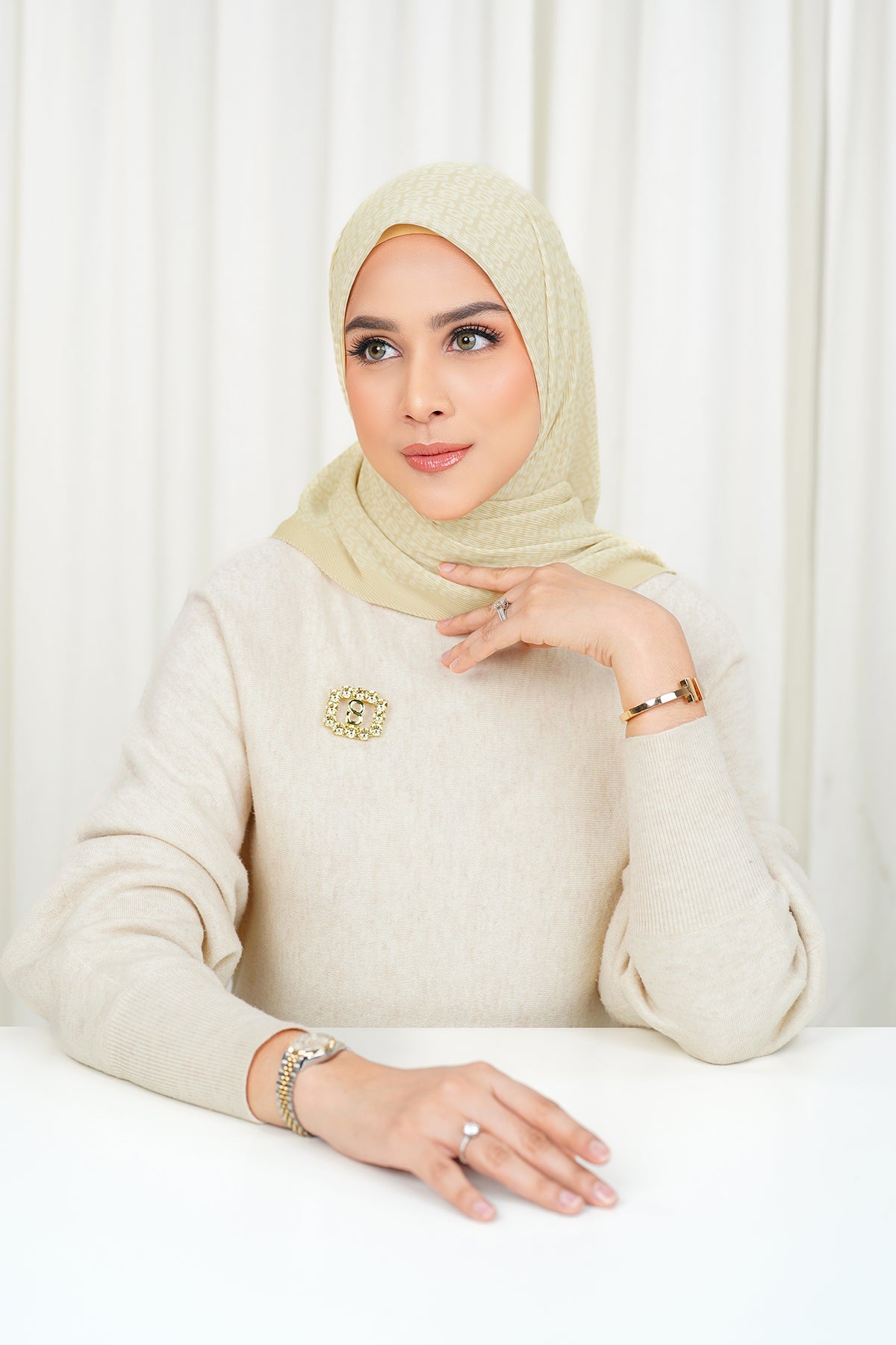 Tapis Pleated Square - Ivory