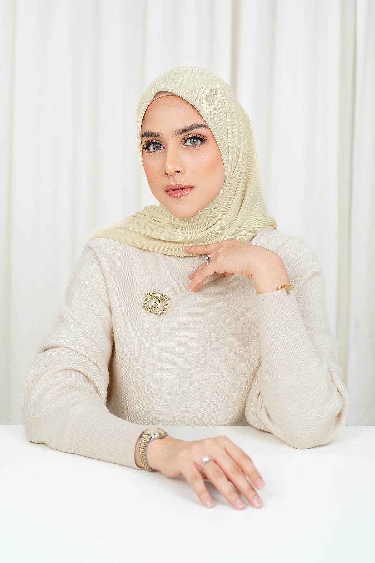 Tapis Pleated Square - Ivory