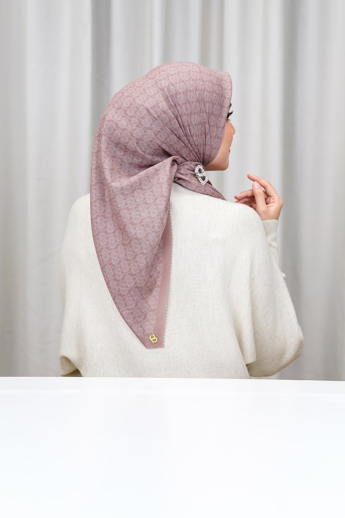 Hasır Voile Kare - Burlwood