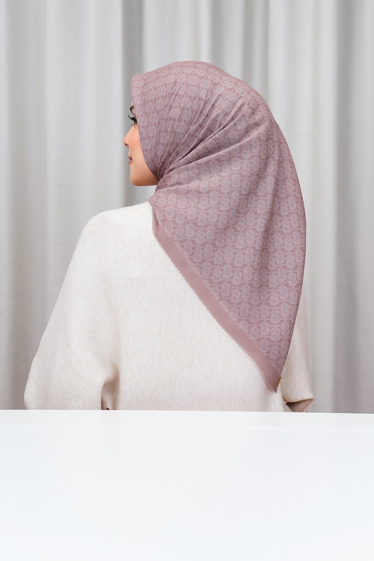 Hasır Voile Kare - Burlwood