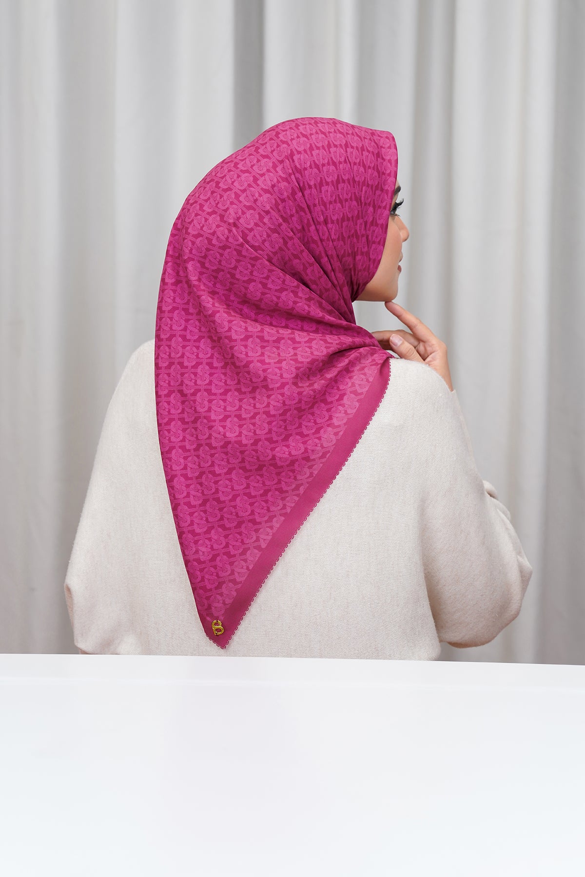 Hasır Voile Kare - Kirazlar Jubilee