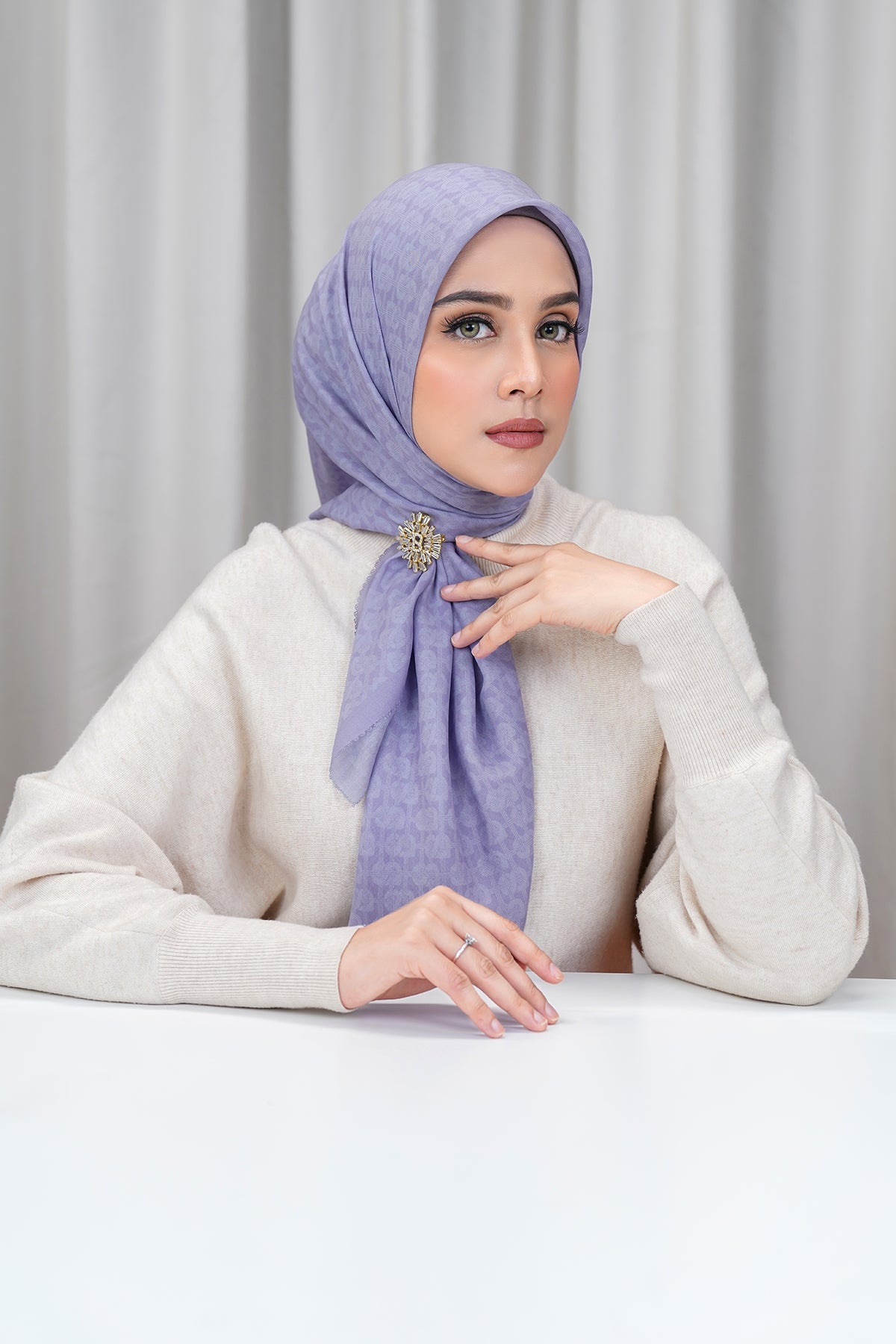 Wicker Voile Square - Lavender Aura