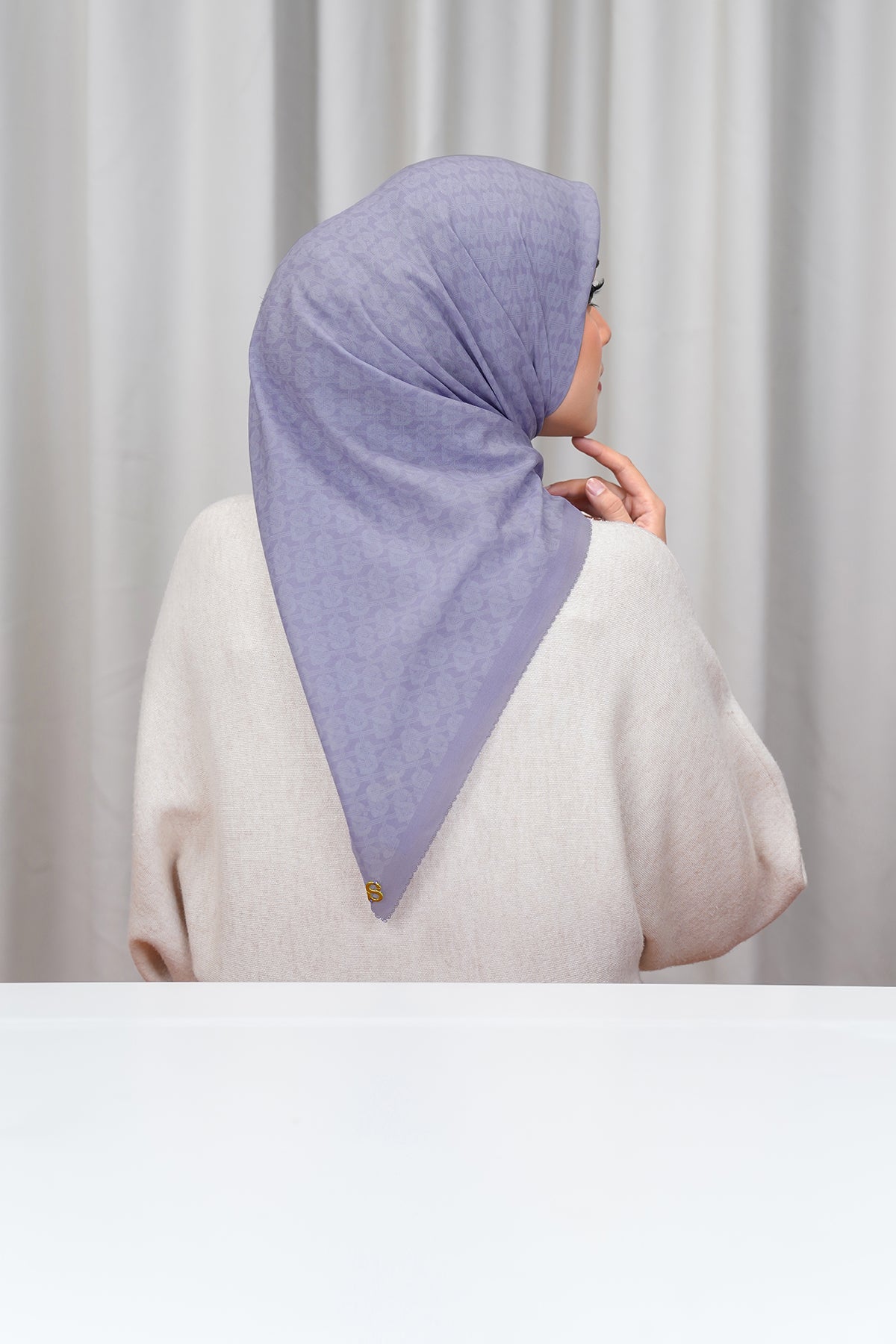 Wicker Voile Square - Lavender Aura