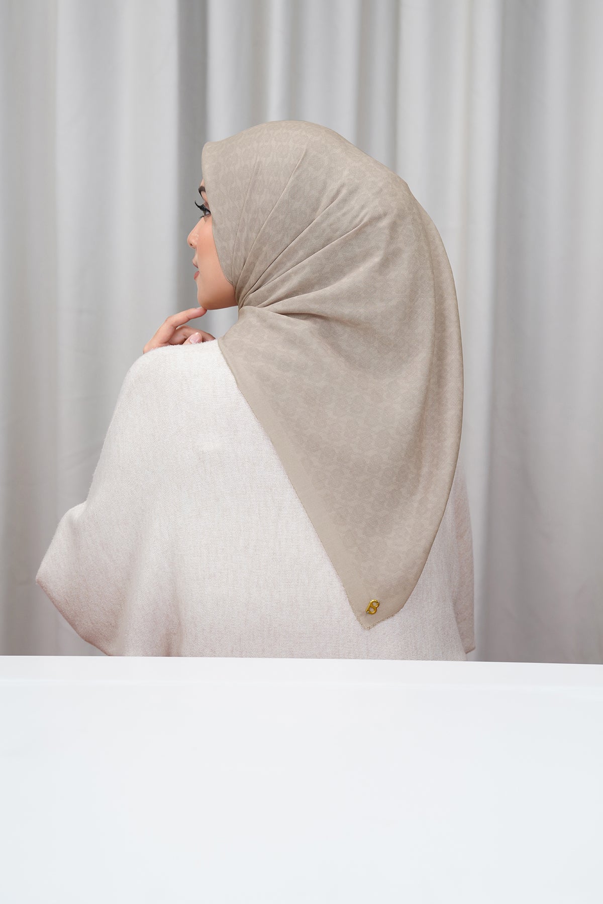 Hasır Voile Kare - Ay Işığı