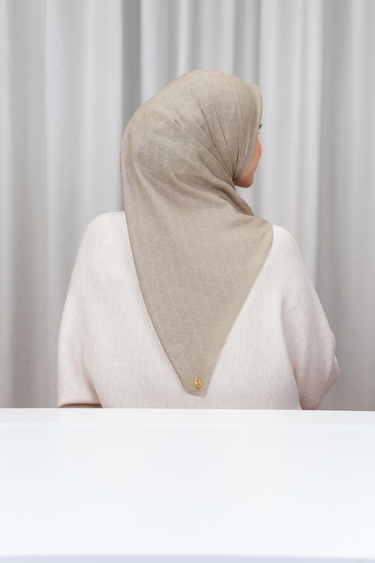 Hasır Voile Kare - Ay Işığı