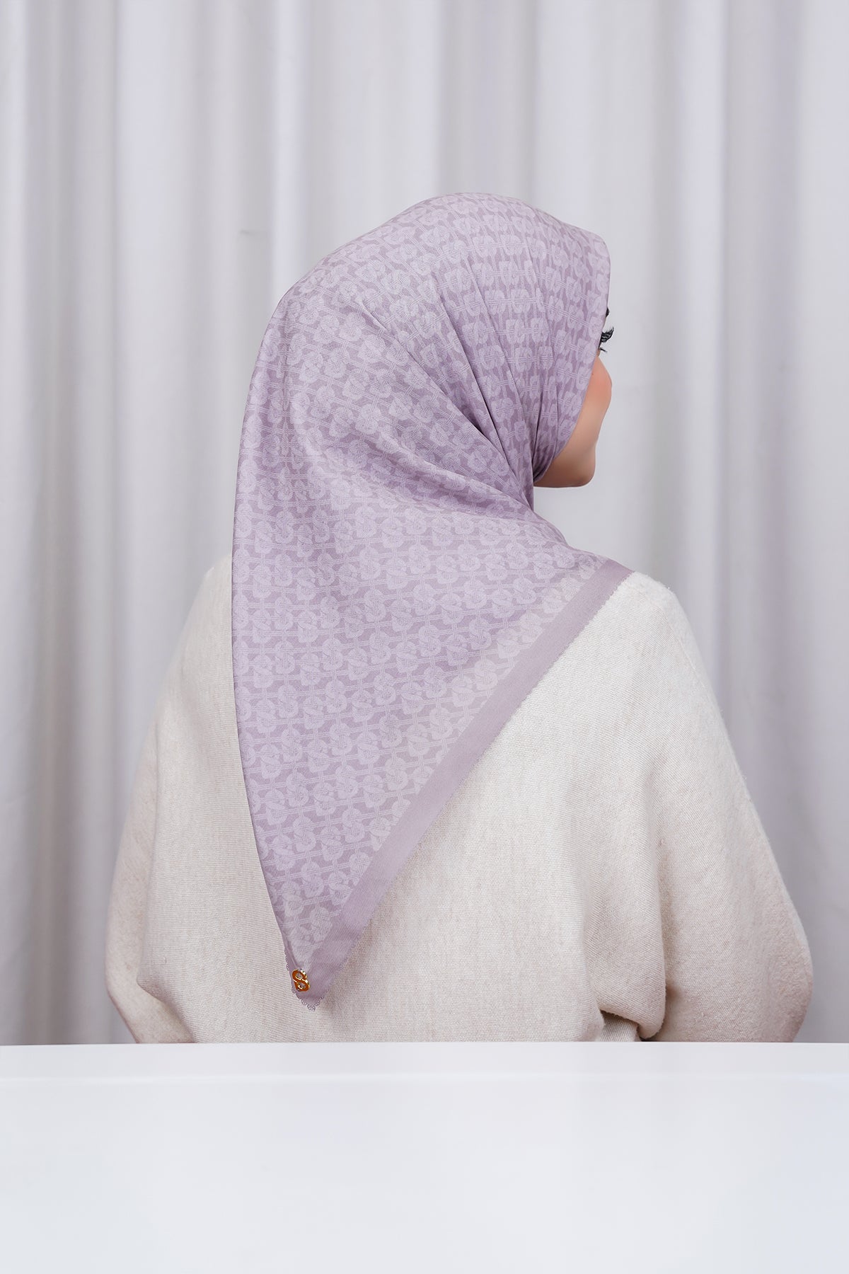 Hasır Vual Kare - Mor Güvercin