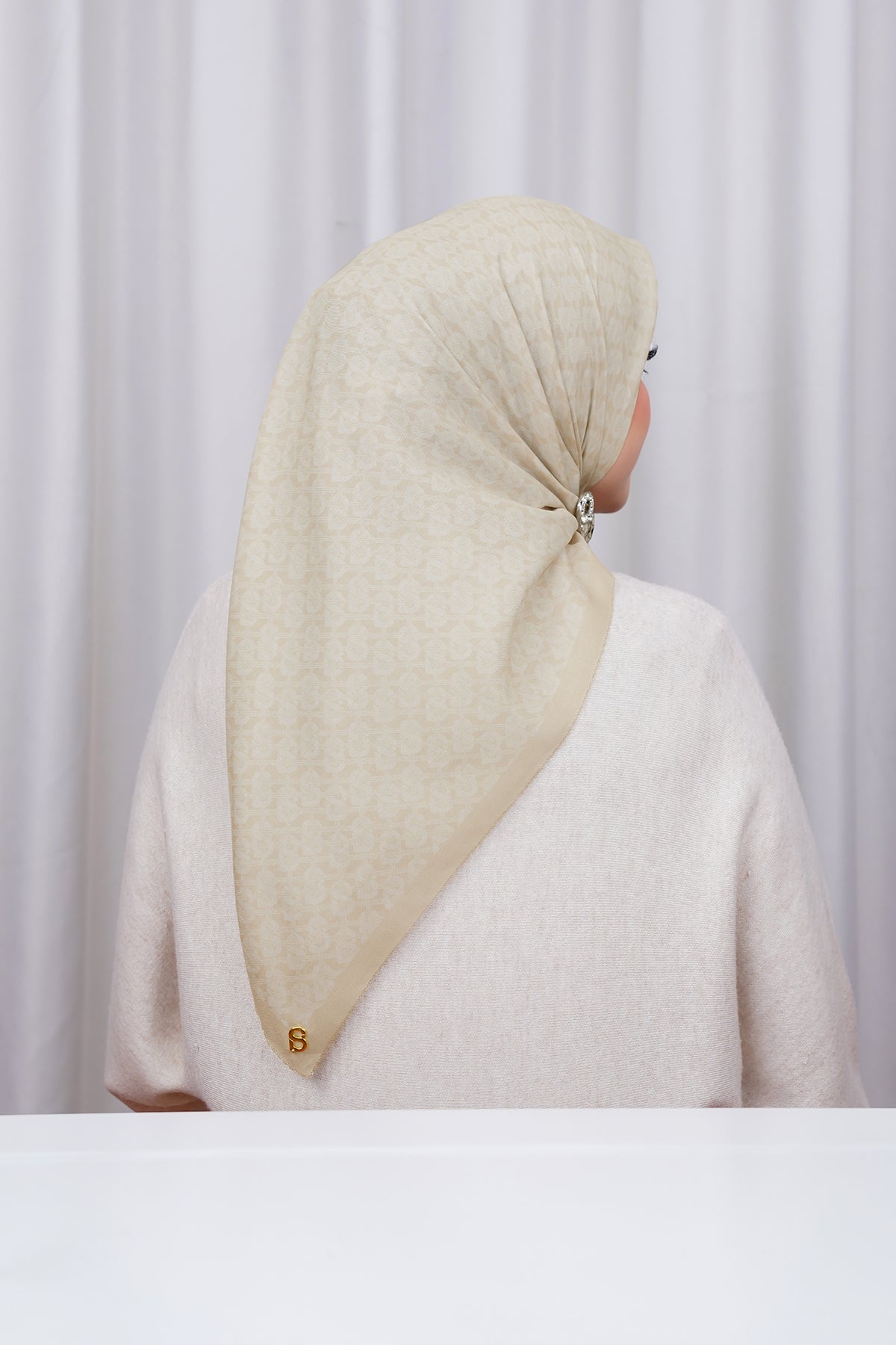 Wicker Voile Square - Soybean