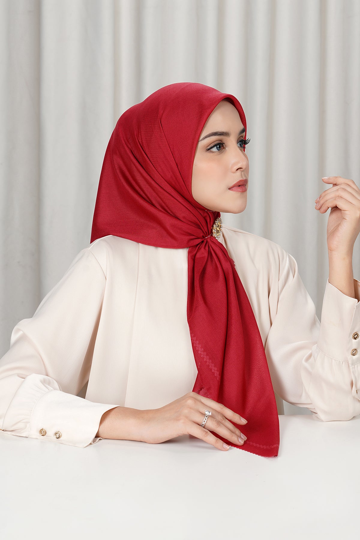 Today's Scarf - Pompeian Red