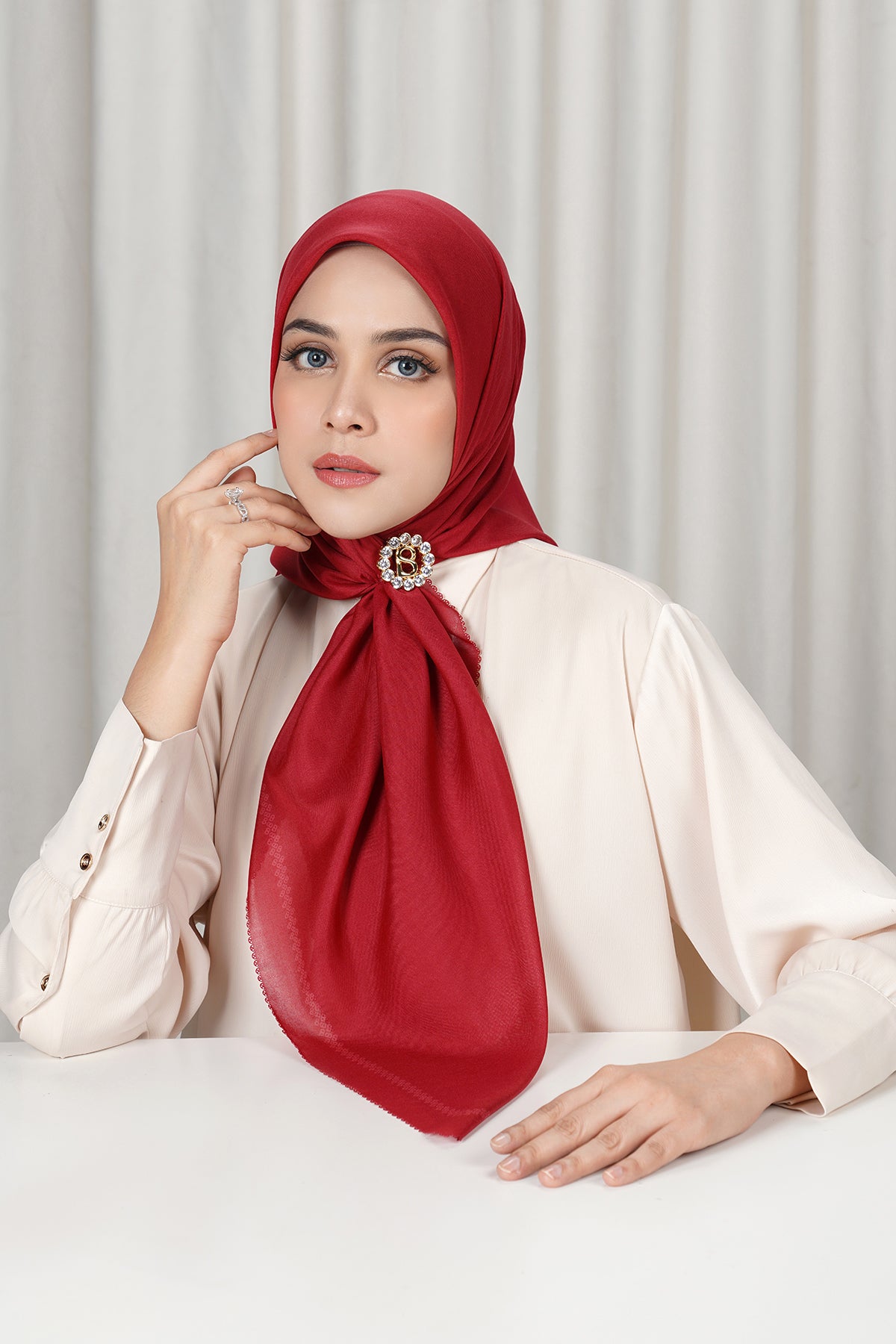 Today's Scarf - Pompeian Red