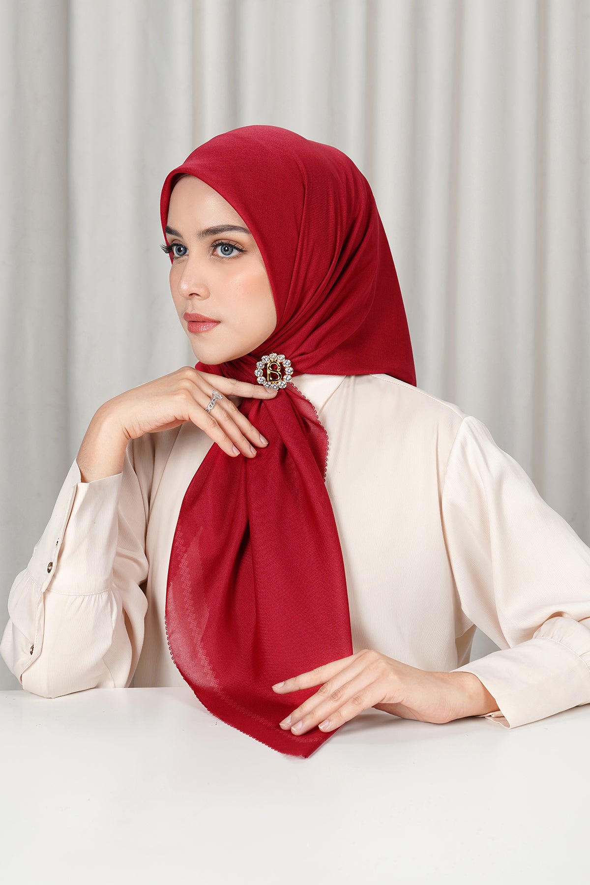 Today's Scarf - Pompeian Red