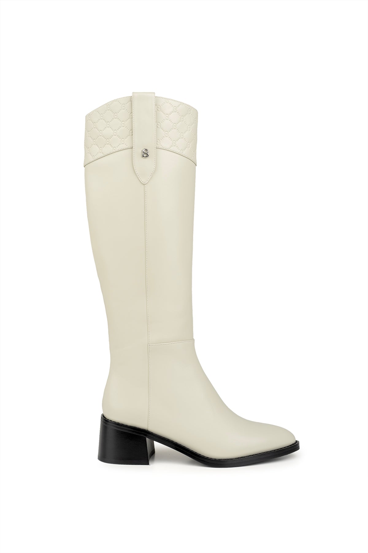 Beverly Long Boots - Bone