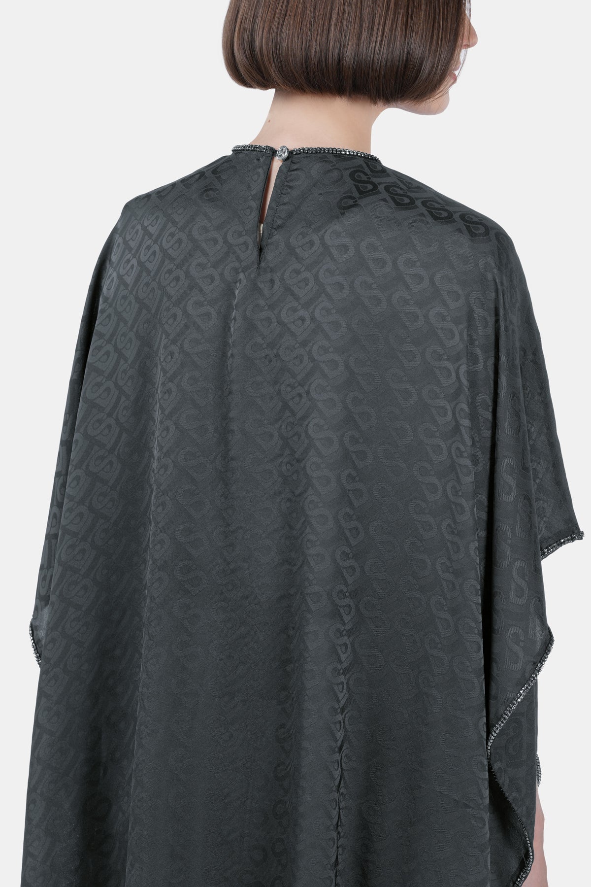 Bimu Monogram Satin Dress - Eclipse