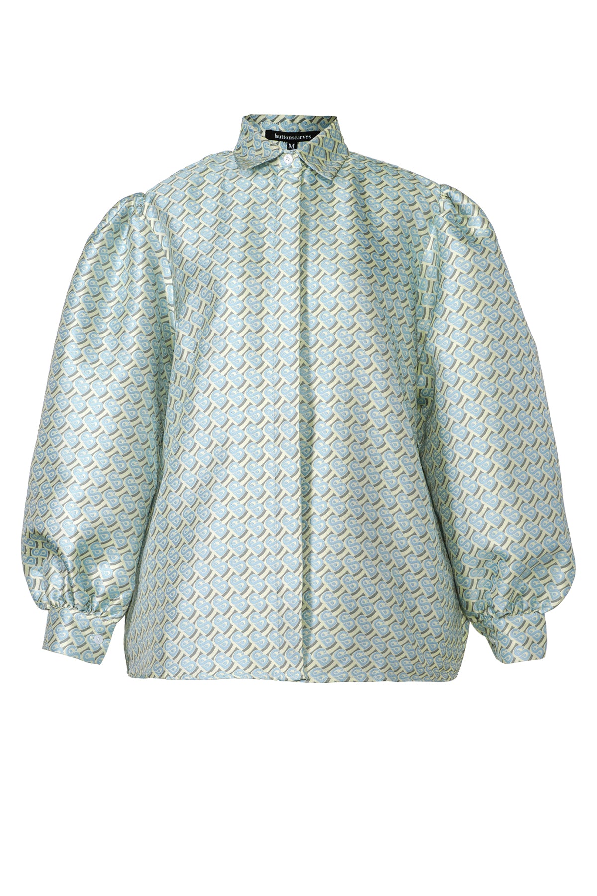 Bimu Jacquard Puffy Shirt - Blue