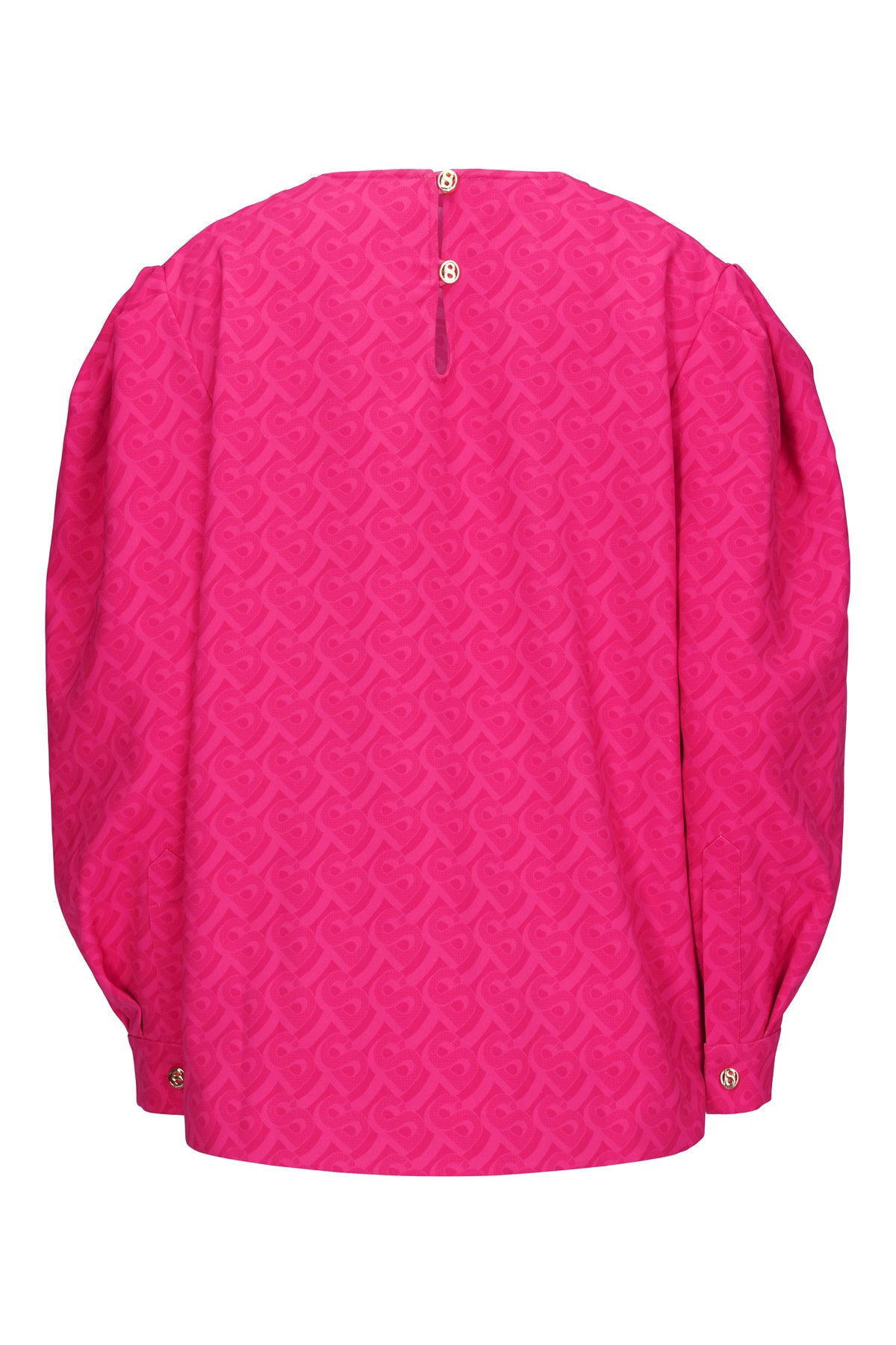 Bimu Monogram Blouse - Viva Magenta