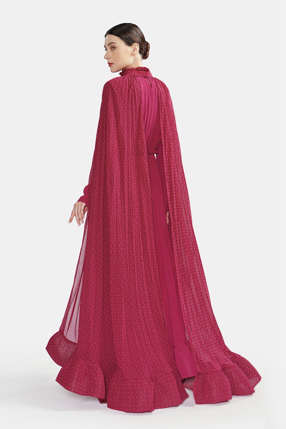 Bimu Pleated Dress - Fuchsia