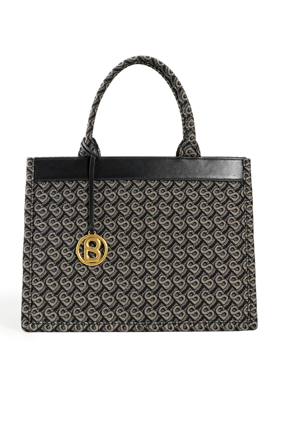 Bimu Jakarlı Tote Çanta Büyük - Siyah