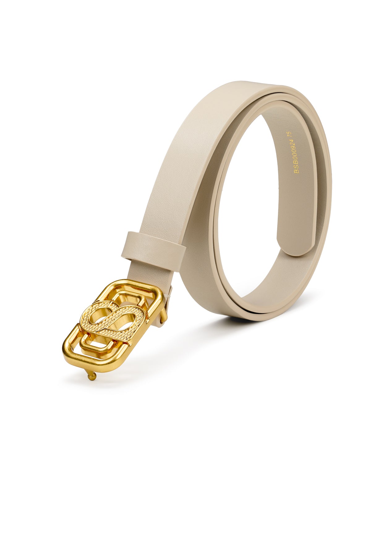 Briana Textured Belt - Small - Beige