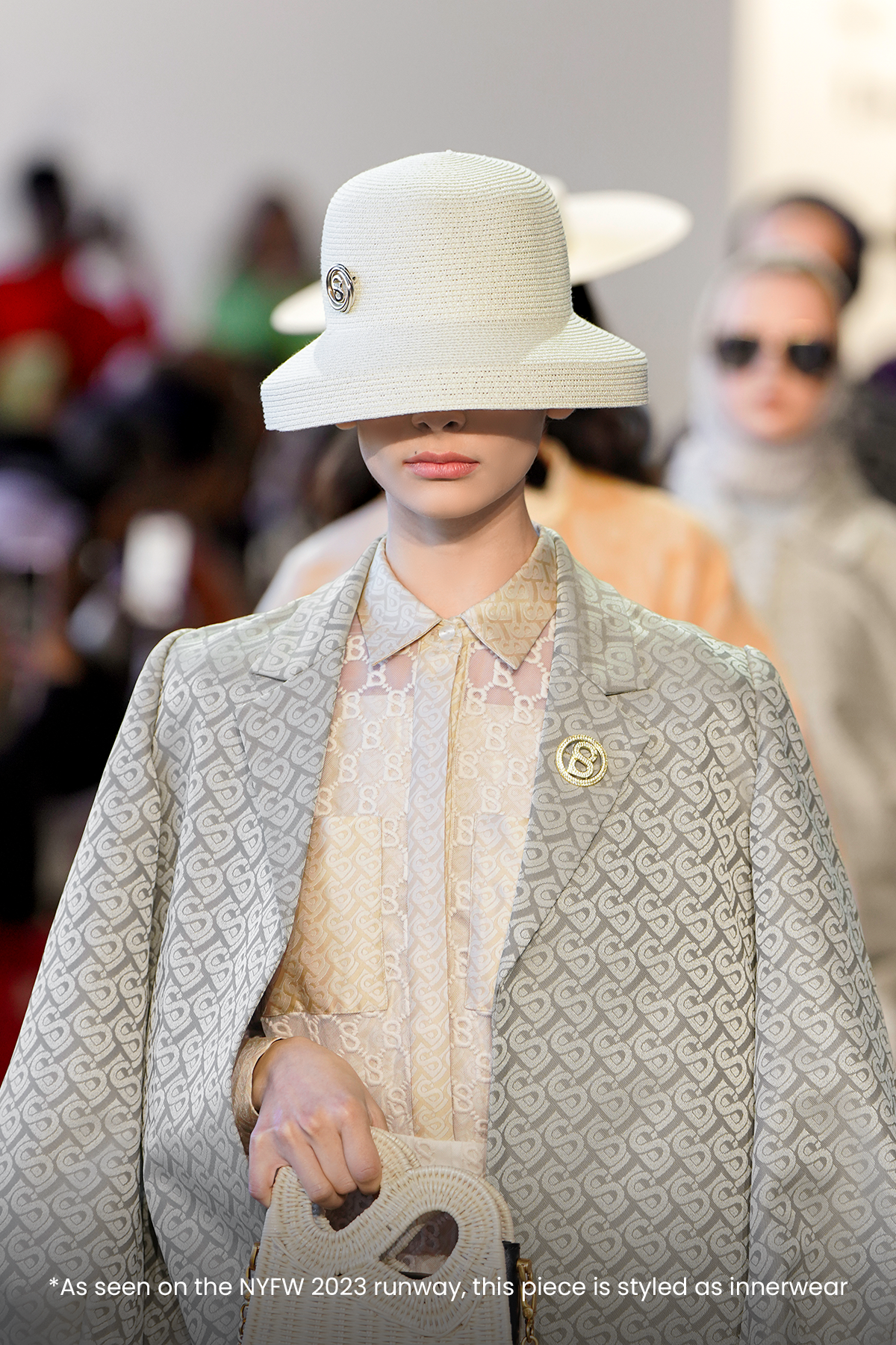 Monogram Embroidery Shirt with Pocket - Cream