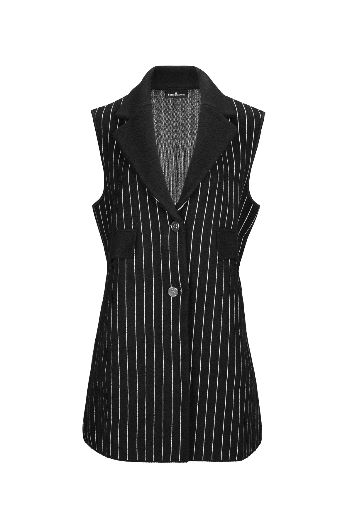 Catalina Sleeveless Coat - Black
