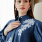 Lessie Embroidery Shirt - Blue