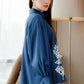 Lessie Embroidery Shirt - Blue