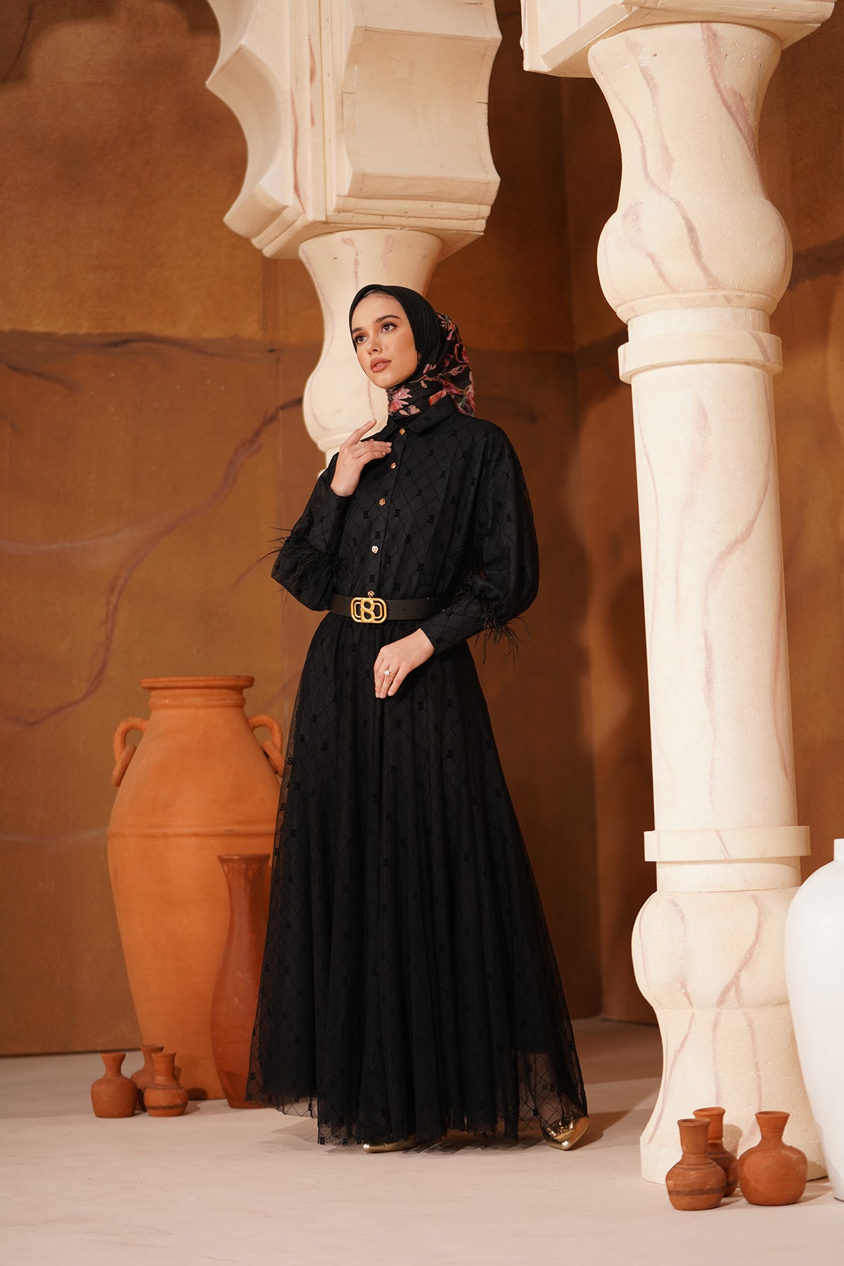 Monogram File Etek - Siyah