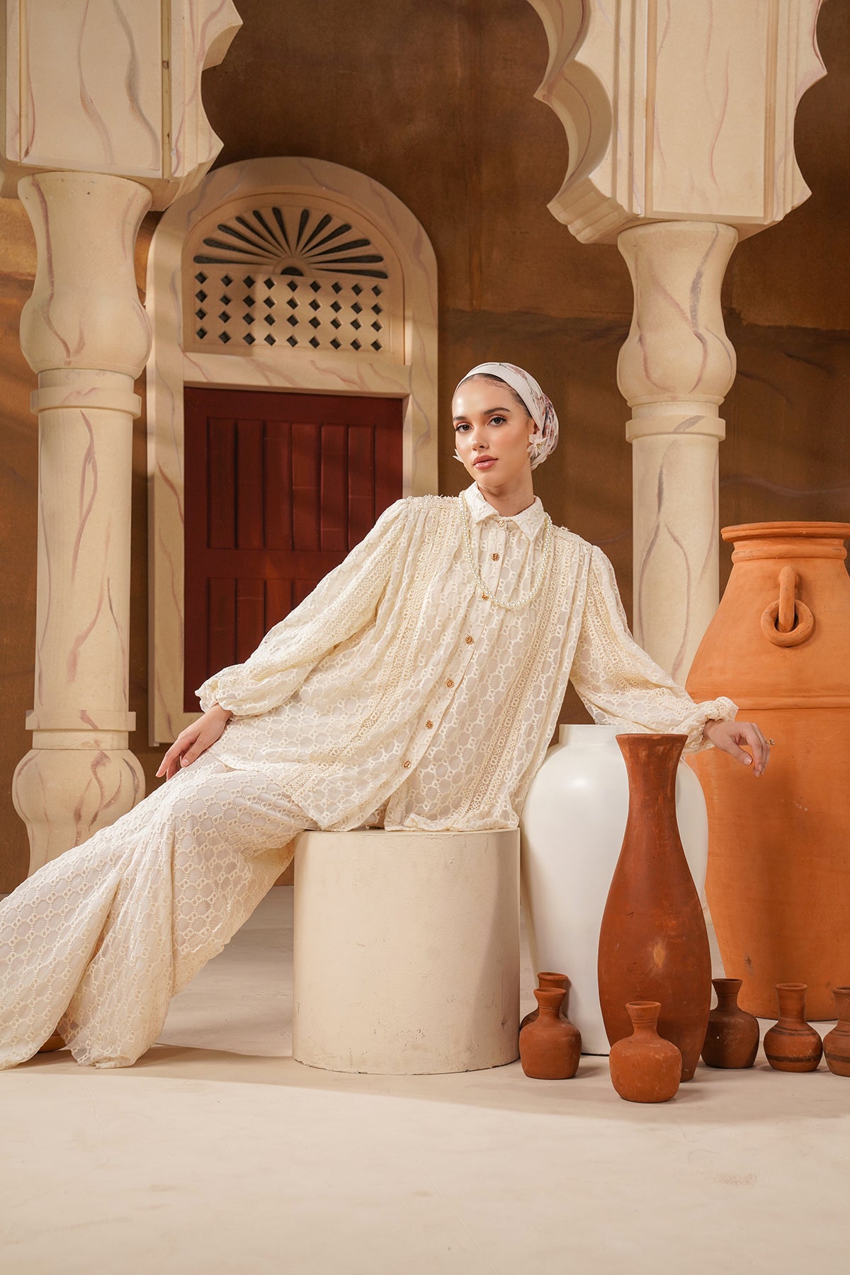 Monogram Culotte Pantolon - Krem