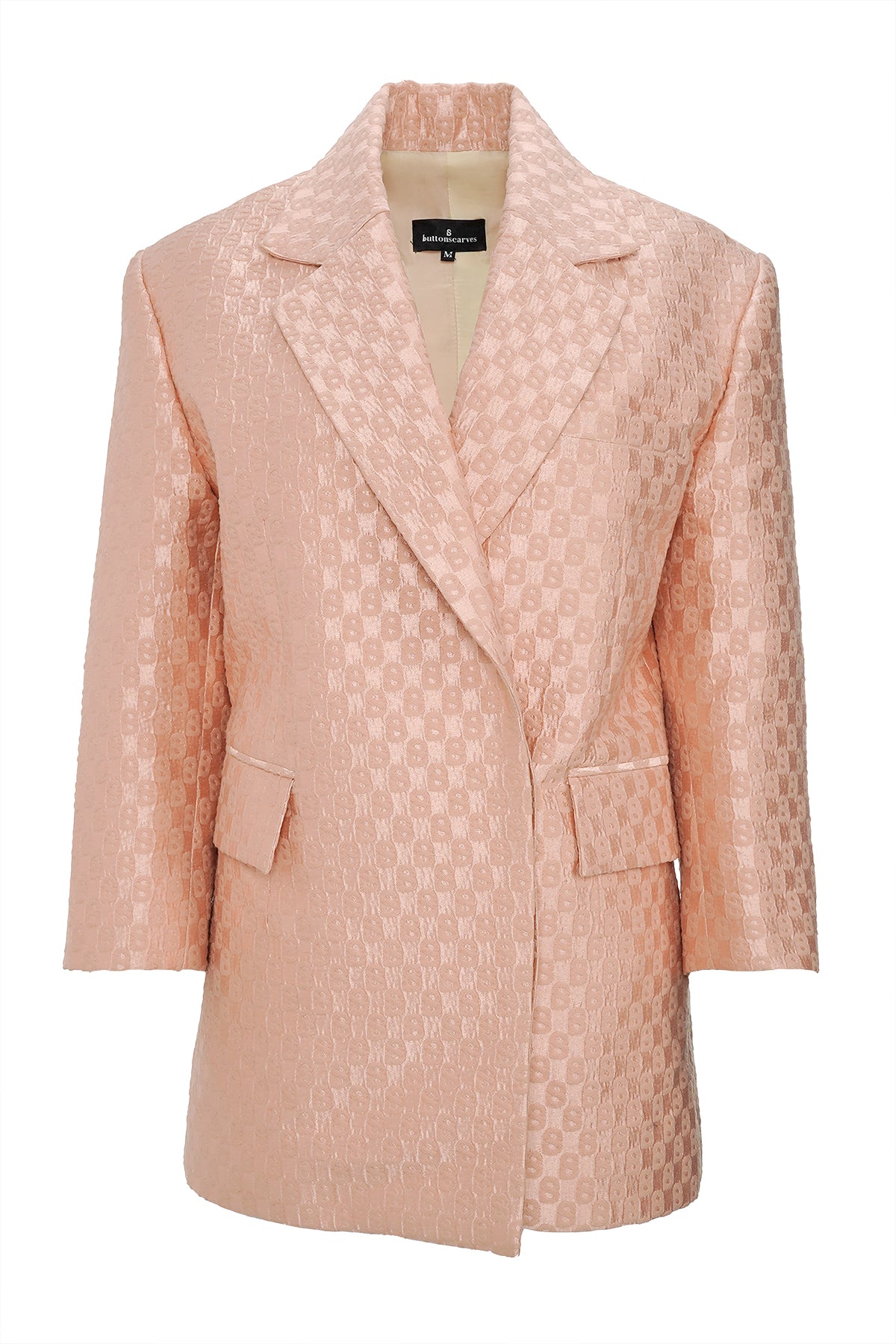 Monogram Jacquard Blazer - Peach