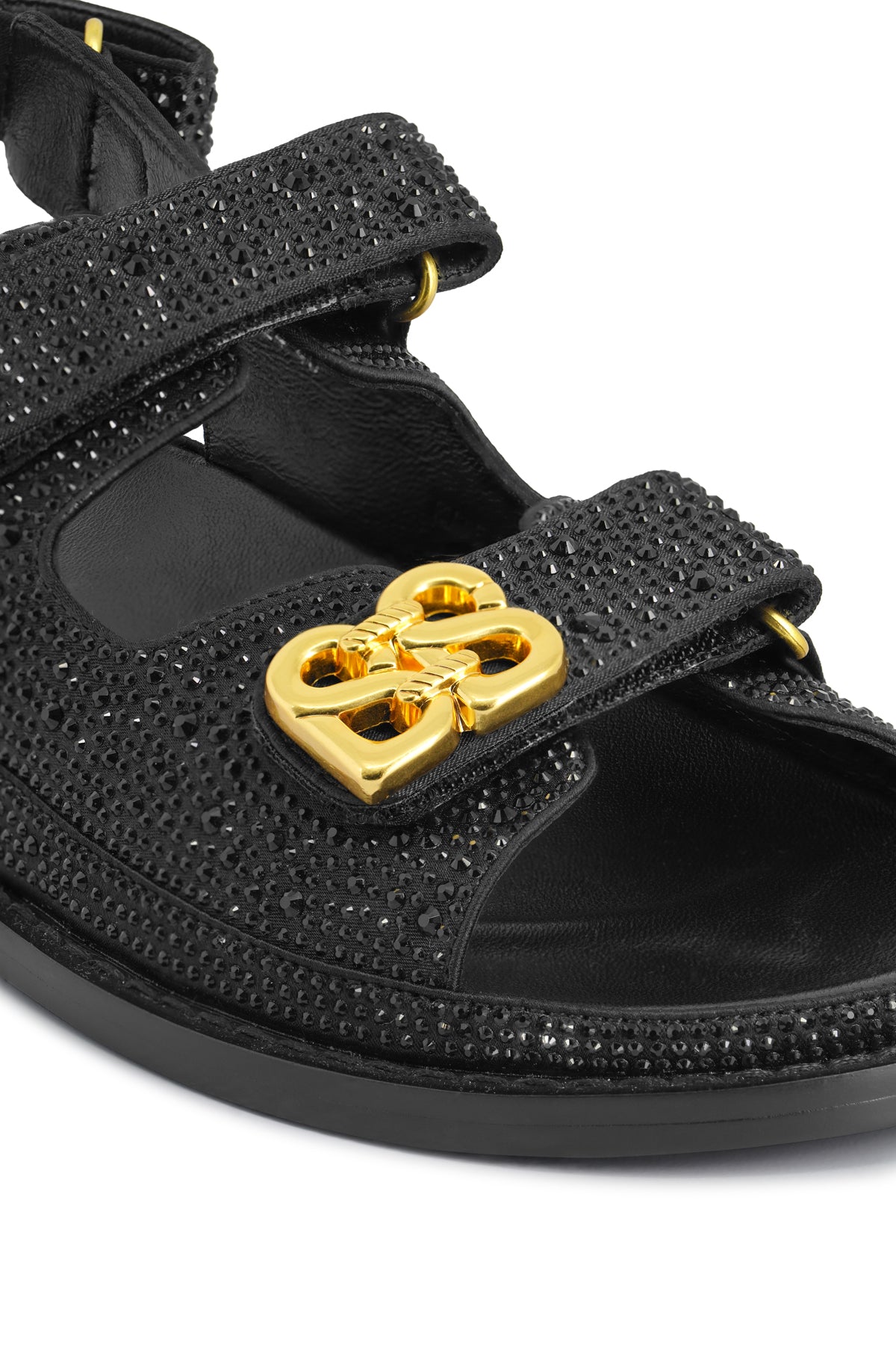 Deux Çift Askı - Siyah Taşlı