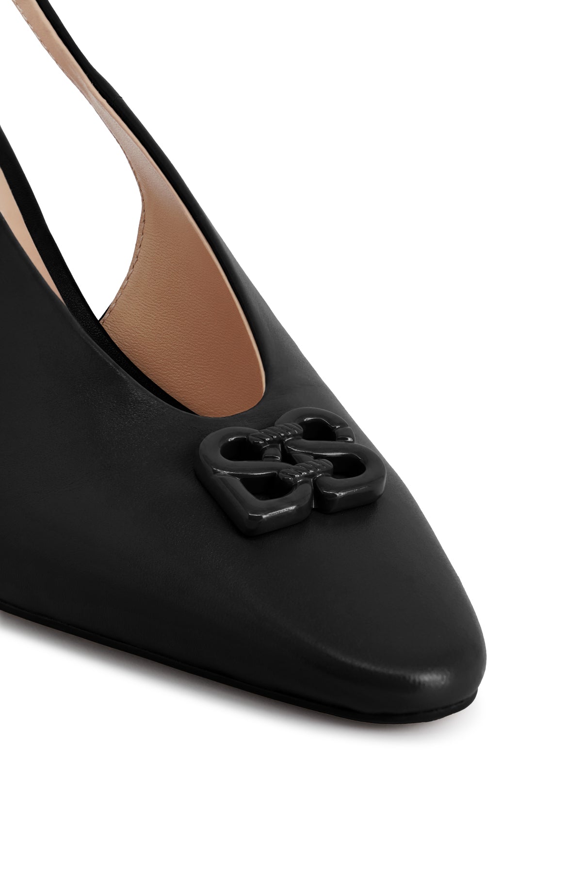 Deux Slingback Topuklu Ayakkabı - Siyah