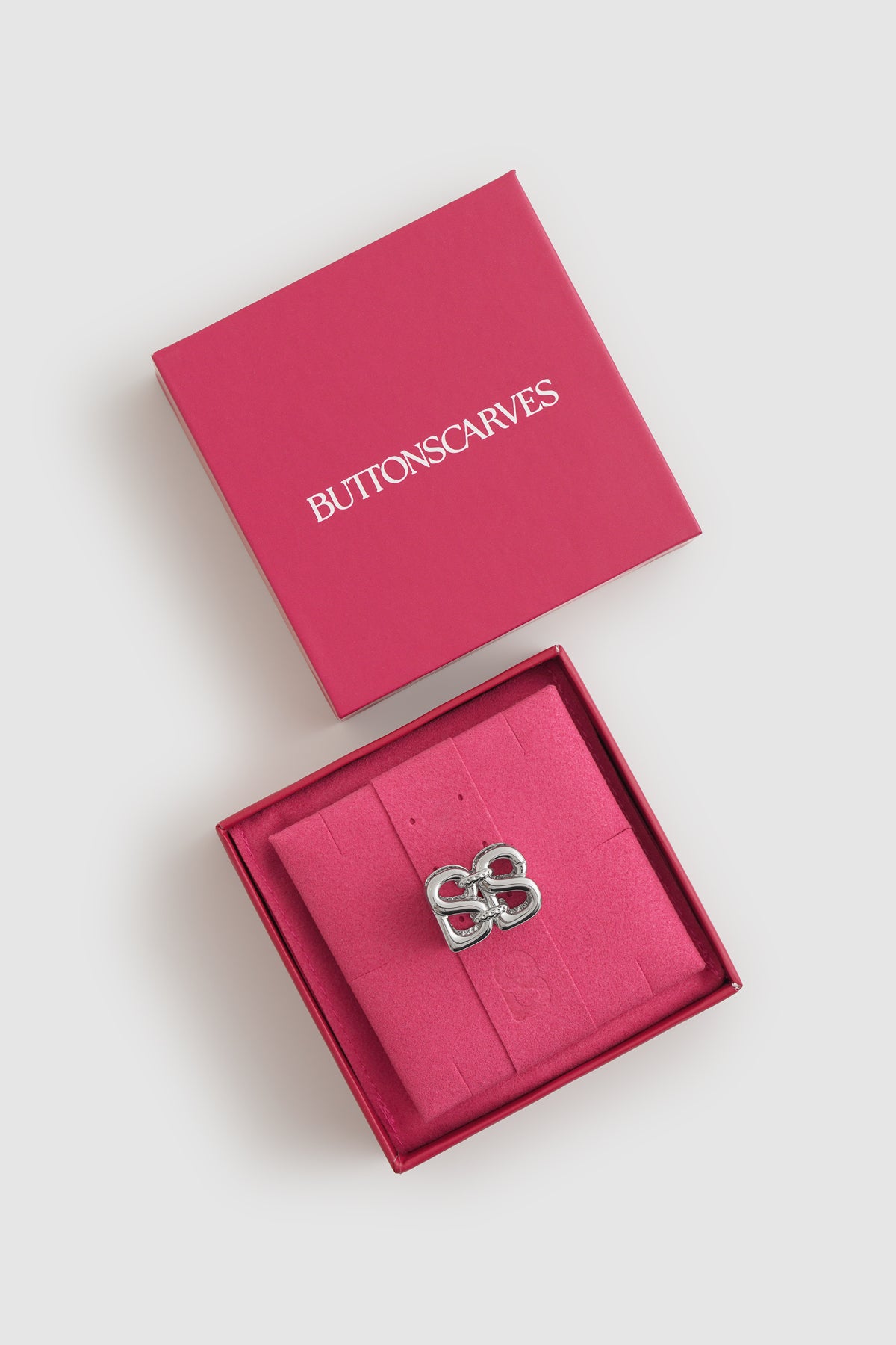 Deux Ring Brooch - Silver